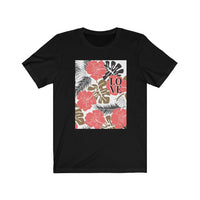 Load image into Gallery viewer, Love Tropical Flower Hawaiian Design Jersey Short Sleeve T-Shirt
