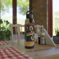 Load image into Gallery viewer, Queen Of Spades African Stripes Design Sky Water Bottle
