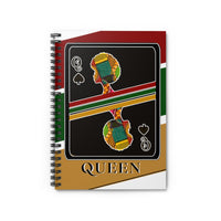 Load image into Gallery viewer, Queen Of Spades African Stripes Spiral Notebook - Ruled Line
