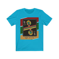 Load image into Gallery viewer, Queen Of Spades African Stripes Design T-Shirt Unisex Jersey Short Sleeve

