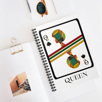 Load image into Gallery viewer, Queen Of Spades African Design Spiral Notebook - Ruled Line
