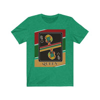 Load image into Gallery viewer, Queen Of Spades African Stripes Design T-Shirt Unisex Jersey Short Sleeve
