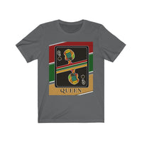 Load image into Gallery viewer, Queen Of Spades African Stripes Design T-Shirt Unisex Jersey Short Sleeve
