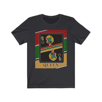 Load image into Gallery viewer, Queen Of Spades African Stripes Design T-Shirt Unisex Jersey Short Sleeve
