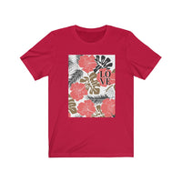 Load image into Gallery viewer, Love Tropical Flower Hawaiian Design Jersey Short Sleeve T-Shirt
