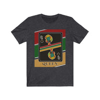 Load image into Gallery viewer, Queen Of Spades African Stripes Design T-Shirt Unisex Jersey Short Sleeve
