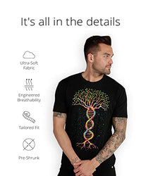 Load image into Gallery viewer, INTO THE AM Space Waves Glow in The Dark Mens Graphic Tee - Cool Novelty Design Crewneck T Shirts for Guys (Black, Small)
