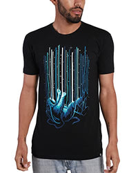 Load image into Gallery viewer, INTO THE AM Abyss Mens Graphic Tee - Cool Novelty Design Crewneck T Shirts for Guys (Black, Small)
