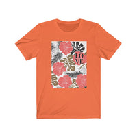 Load image into Gallery viewer, Love Tropical Flower Hawaiian Design Jersey Short Sleeve T-Shirt

