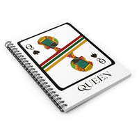 Load image into Gallery viewer, Queen Of Spades African Design Spiral Notebook - Ruled Line
