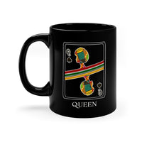 Load image into Gallery viewer, Queen Of Spades African Design Black Coffee Mug, 11oz
