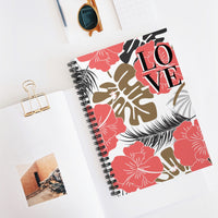 Load image into Gallery viewer, Love Tropical Floral Hawaiian Design Spiral Notebook - Ruled Line
