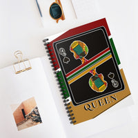 Load image into Gallery viewer, Queen Of Spades African Stripes Spiral Notebook - Ruled Line
