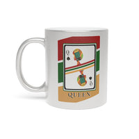Load image into Gallery viewer, Queen Of Spades African Stripes Design Metallic 11 oz Mug (Silver / Gold)
