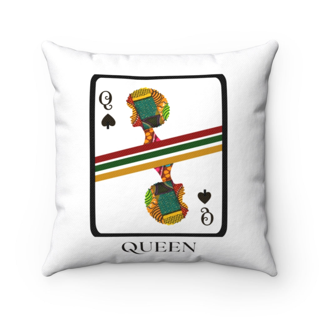 Queen Of Spades African Indoor Pillow