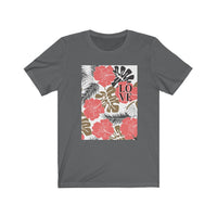 Load image into Gallery viewer, Love Tropical Flower Hawaiian Design Jersey Short Sleeve T-Shirt

