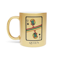 Load image into Gallery viewer, Queen Of Spades African Metallic 11 oz Mug (Silver / Gold)

