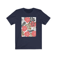 Load image into Gallery viewer, Love Tropical Flower Hawaiian Design Jersey Short Sleeve T-Shirt
