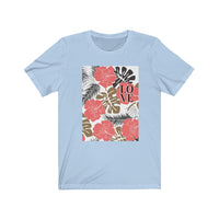 Load image into Gallery viewer, Love Tropical Flower Hawaiian Design Jersey Short Sleeve T-Shirt
