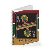 Load image into Gallery viewer, Queen Of Spades African Stripes Spiral Notebook - Ruled Line

