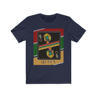 Load image into Gallery viewer, Queen Of Spades African Stripes Design T-Shirt Unisex Jersey Short Sleeve
