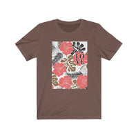 Load image into Gallery viewer, Love Tropical Flower Hawaiian Design Jersey Short Sleeve T-Shirt
