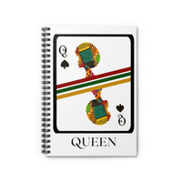 Load image into Gallery viewer, Queen Of Spades African Design Spiral Notebook - Ruled Line
