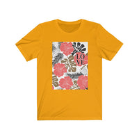 Load image into Gallery viewer, Love Tropical Flower Hawaiian Design Jersey Short Sleeve T-Shirt

