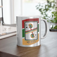 Load image into Gallery viewer, Queen Of Spades African Stripes Design Metallic 11 oz Mug (Silver / Gold)
