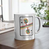 Load image into Gallery viewer, Queen Of Spades African Metallic 11 oz Mug (Silver / Gold)
